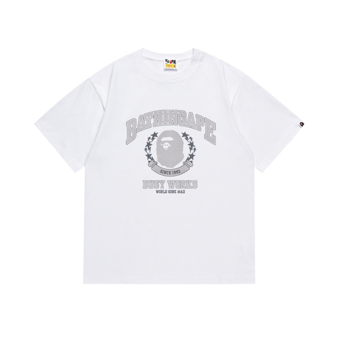 White bape busy works T-shirt