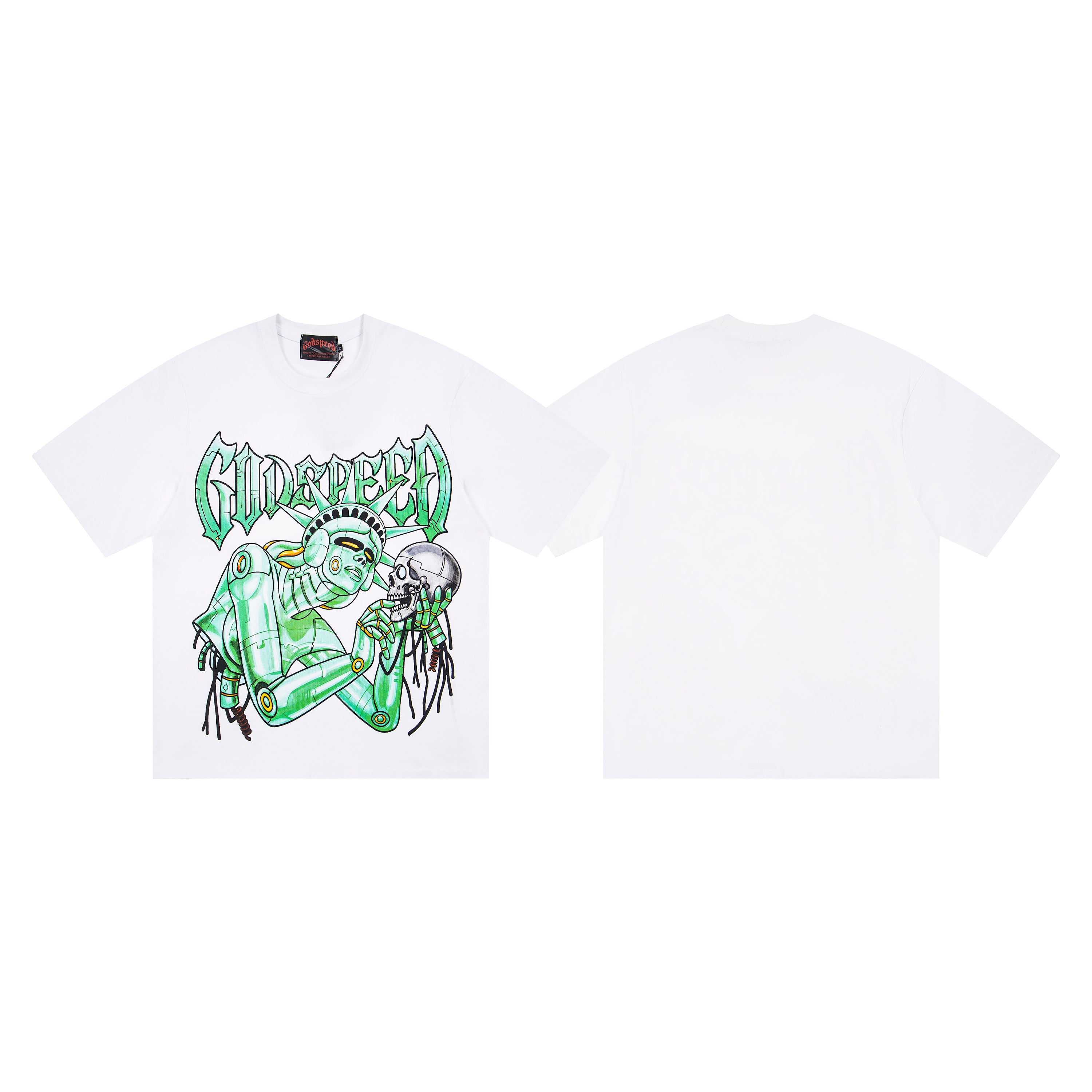 White Godspeed Statue of Liberty T-shirt