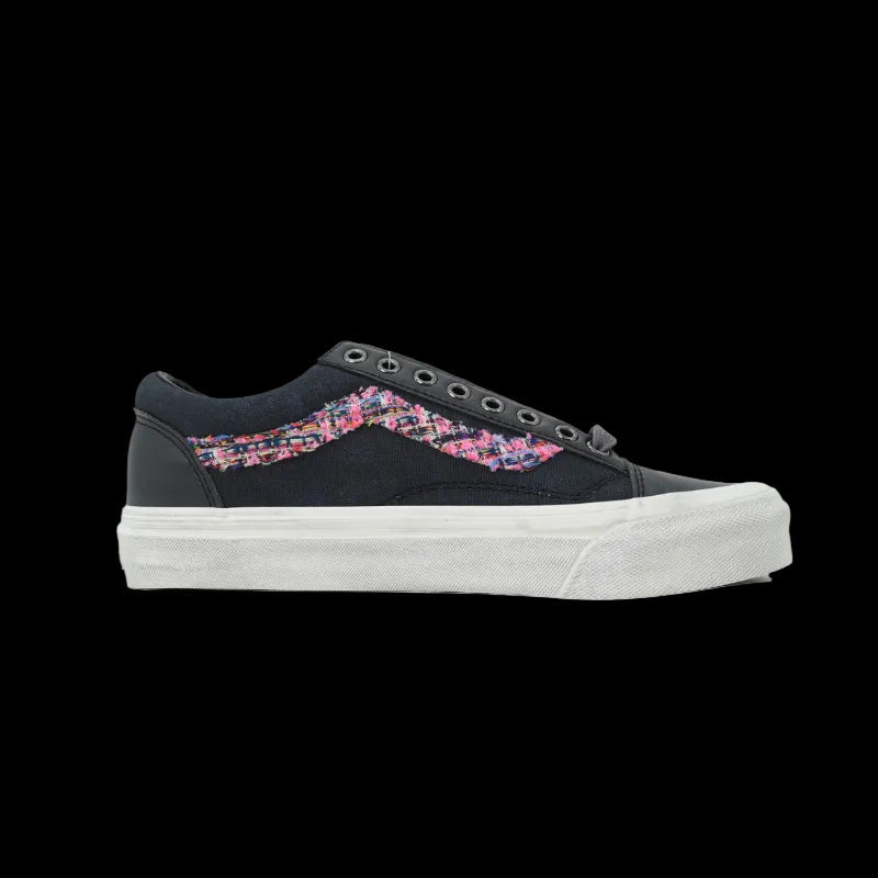 Sat0shi N4kam0to x V4ns Limited Edition Sneakers featuring a bold design and classic skate heritage.